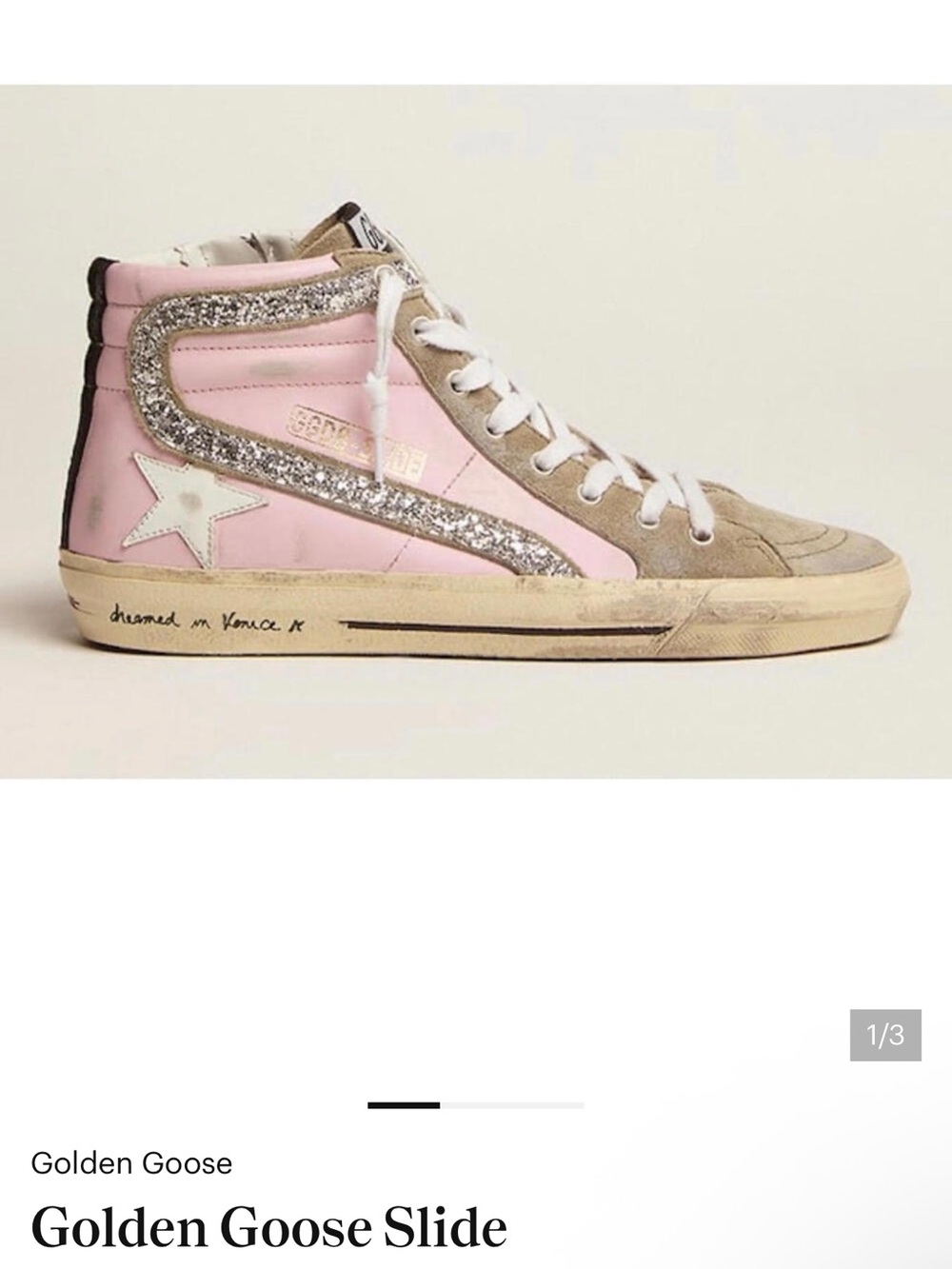 Golden goose pink sneakers